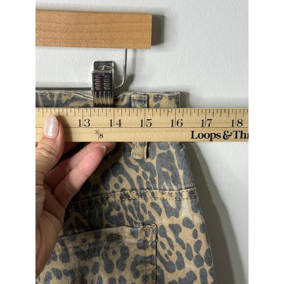 NEW Disclosure Leopard Print Jeans Women 29 Brown Gray Baggy Neutral Viral - Picture 5 of 8